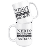 "Nerd?"15oz White Mug - Gifts For Reading Addicts