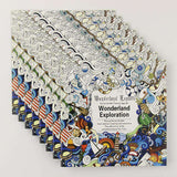 24 Pages Wonderland Exploration Coloring Book for Adult & Children - Gifts For Reading Addicts
