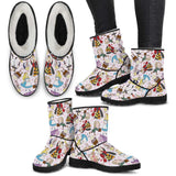 Alice In Wonderland Faux Fur Boots