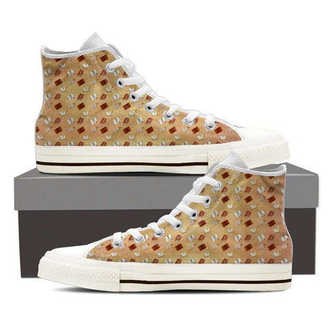 Women's High Top Bookish Pattern White - Gifts For Reading Addicts
