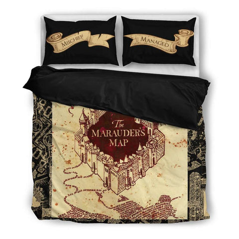 The Marauders Map Bedding Set - Gifts For Reading Addicts