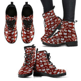 Book Pattern Women's Leather Boots