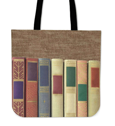 book spine canvas tote bag - Gifts For Reading Addicts