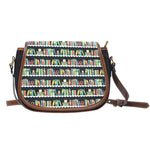 Bookshelf pattern Saddle Bags - Gifts For Reading Addicts
