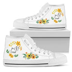 "Just read"Bookish high top women's shoes - Gifts For Reading Addicts