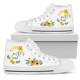 "Just read"Bookish high top women's shoes - Gifts For Reading Addicts