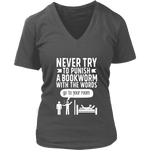 "Punish A Bookworm" V-neck Tshirt - Gifts For Reading Addicts