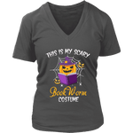 "Bookworm costume" V-neck Tshirt - Gifts For Reading Addicts