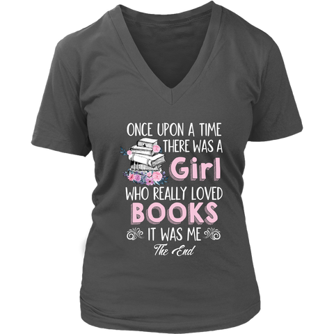 "Once Upon A Time" V-neck Tshirt - Gifts For Reading Addicts