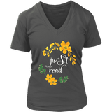 "just read" V-neck Tshirt - Gifts For Reading Addicts