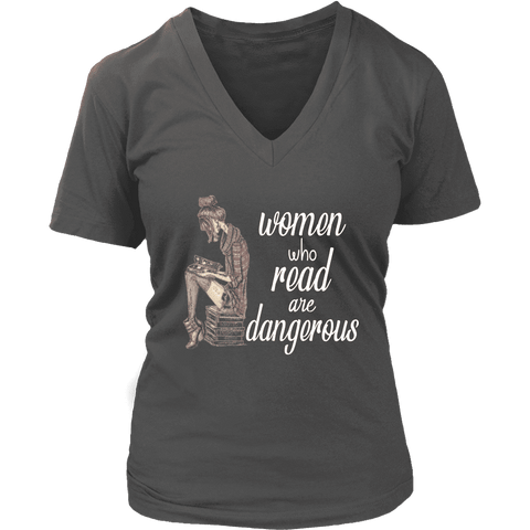 "Women who read" V-neck Tshirt - Gifts For Reading Addicts