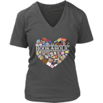 "I am a bookaholic" V-neck Tshirt - Gifts For Reading Addicts