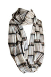 Light Brown Bookshelf Infinity Scarf Gift For Her Handmade Limited Edition - Gifts For Reading Addicts