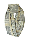 Dictionary Pages Infinity Scarf Gift For Her Handmade Limited Edition - Gifts For Reading Addicts