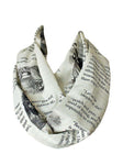 Louisa May Alcott Little Women Book infinity scarf Handmade Limited Edition - Gifts For Reading Addicts