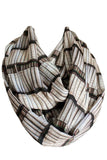 Light Brown Bookshelf Infinity Scarf Gift For Her Handmade Limited Edition - Gifts For Reading Addicts