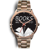 "Books are my lovers"rose gold watch - Gifts For Reading Addicts