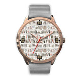 "Book pattern"rose gold watch - Gifts For Reading Addicts