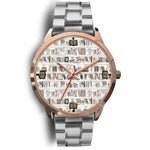 "Book pattern"rose gold watch - Gifts For Reading Addicts