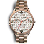 "Book pattern"rose gold watch - Gifts For Reading Addicts