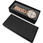 "Book pattern"rose gold watch - Gifts For Reading Addicts