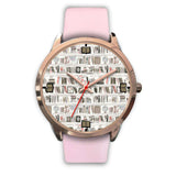 "Book pattern"rose gold watch - Gifts For Reading Addicts