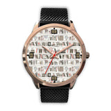 "Book pattern"rose gold watch - Gifts For Reading Addicts