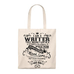 I'm A Writer Canvas Tote Bag - Vintage style - Gifts For Reading Addicts