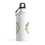 Uniquely Portable Magic - Stainless Steel Eco-friendly Water Bottle with bookish floral design - Gifts For Reading Addicts