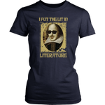 "I Put The Lit In Literature" Women's Fitted T-shirt - Gifts For Reading Addicts