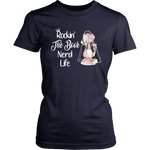 "The Book Nerd Life" Women's Fitted T-shirt - Gifts For Reading Addicts