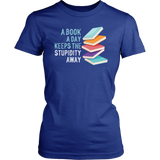 "A Book A Day" Women's Fitted T-shirt - Gifts For Reading Addicts