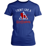"I Don't Give A Gryffindamn" Women's Fitted T-shirt - Gifts For Reading Addicts