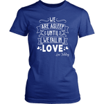 "We fall in love" Women's Fitted T-shirt - Gifts For Reading Addicts