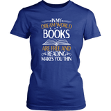"In My Dream World" Women's Fitted T-shirt - Gifts For Reading Addicts