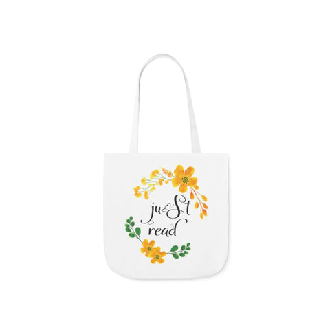 Just Read Floral Canvas Tote Bag - Vintage style - Gifts For Reading Addicts