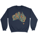 "Australia Bookish Map" Sweatshirt - Gifts For Reading Addicts