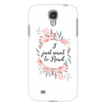 want to read floral phone case white - Gifts For Reading Addicts