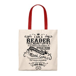 I'm A Reader Canvas Tote Bag - Vintage style - Gifts For Reading Addicts