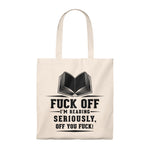 I'm Reading Canvas Tote Bag - Vintage style - Gifts For Reading Addicts