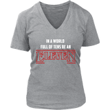 'EleveN' V-neck Tshirt - Gifts For Reading Addicts
