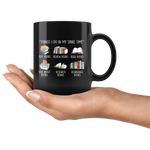 "Things I Do In My Spare Time"11oz Black Mug - Gifts For Reading Addicts