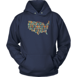 "USA Bookish Map" Hoodie - Gifts For Reading Addicts