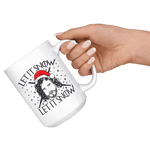 "Let It Snow"15oz White Christmas Mug - Gifts For Reading Addicts
