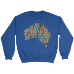 "Australia Bookish Map" Sweatshirt - Gifts For Reading Addicts