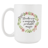"Portable magic"15oz white mug - Gifts For Reading Addicts