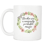 'portable magic'11oz white mug - Gifts For Reading Addicts