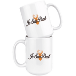 "Je Suis Prest"15oz White Mug - Gifts For Reading Addicts