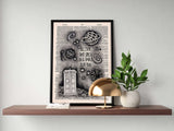 "All time and space"Doctor who vintage dictionary poster - Gifts For Reading Addicts