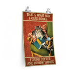 Bookish Cat Poster - Gifts For Reading Addicts